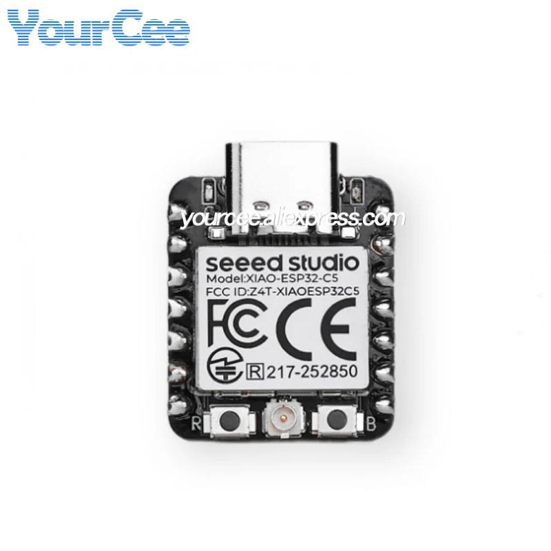 Фото 10 шт./1 шт. Модуль платы разработки Seeed Studio XIAO ESP32C5, 32-битный процессор RISC-V, тактовая частота 240 МГц, Wi-Fi 6 (2.4/5 ГГц), BLE 5.0, Zigbee, Thread №4
