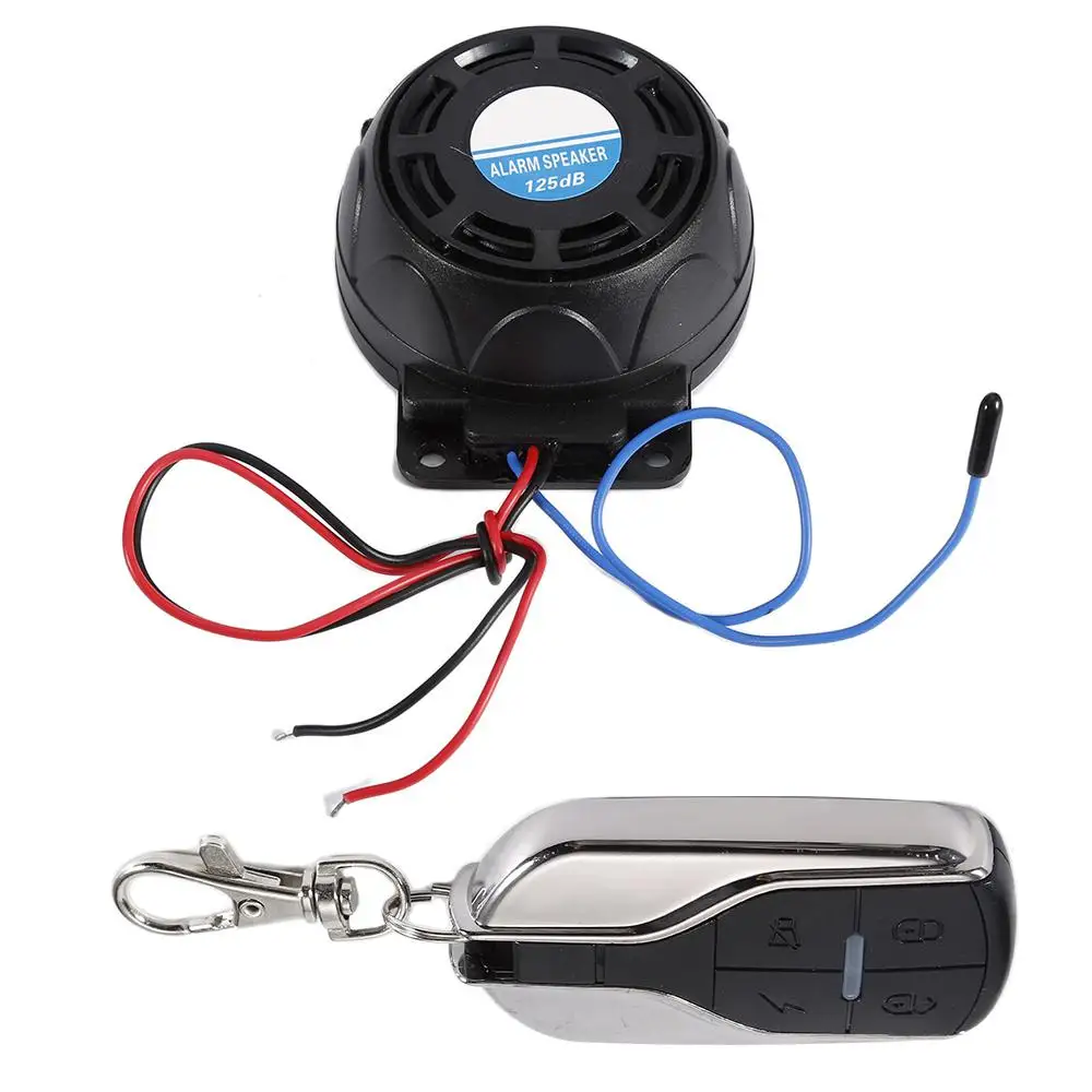 

Black Motorcycle Anti-theft Security Alarm Systems Waterproof Remote Control Engine Start Burglar Alarm System