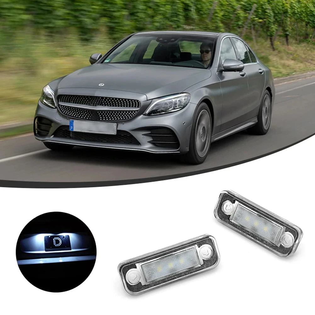 Детали освещения номерного знака автомобиля 12 В 6000 К для Mercedes Benz W203 2001-2007 W211 2003-2009