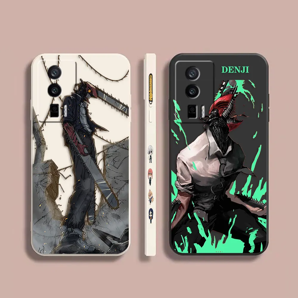 

Japanese Anime Chainsaw Man Case For Redmi K60E K60 K50 K40S K40 K30 K20 12C 10C 9A 9 8 10X 10A 10 Pro 4G 5G Gaming Case Shell