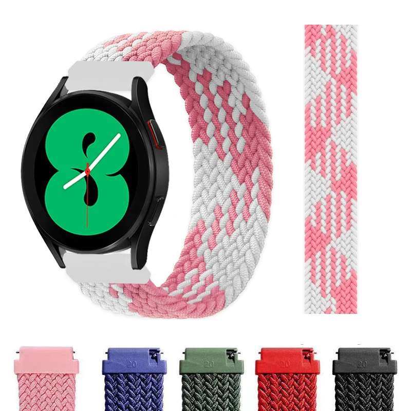 

20mm 22mm watch Strap for Samsung Galaxy watch 4/Classic/3/46mm/45mm Smartwatch bracelet Active 2 44mm 40mm Braided Solo Loop