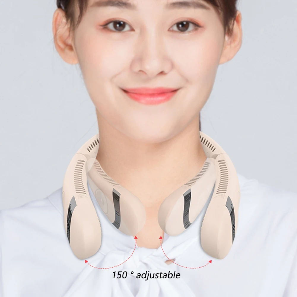 

Leafless Hanging Neck Fan Ventilador Fan USB Rechargeable Mini Cooling Fan Portable Folding Sports Hanging Neck Fan