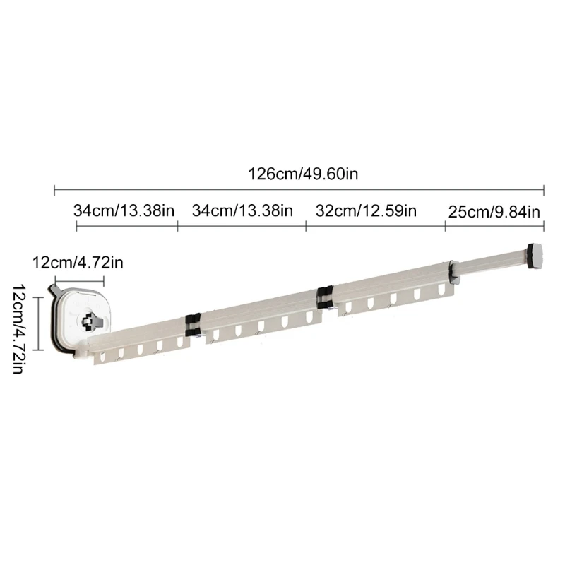 Эффективная складная вешалка для одежды экономящая место на стене веревки белья