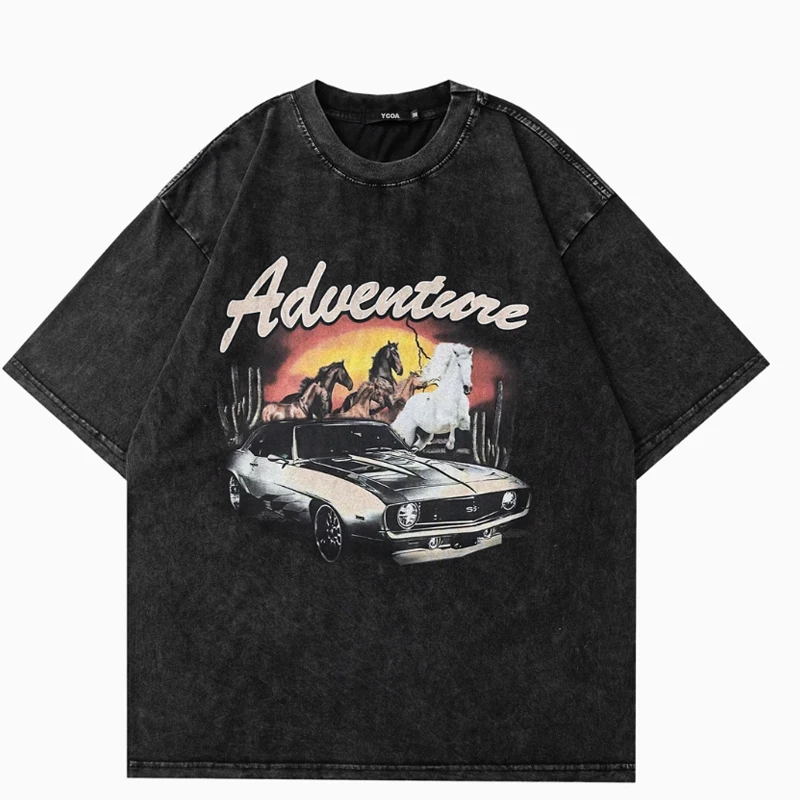 Мужская футболка топы Y2k уличная с короткими рукавами Final Memory черная хлопковая