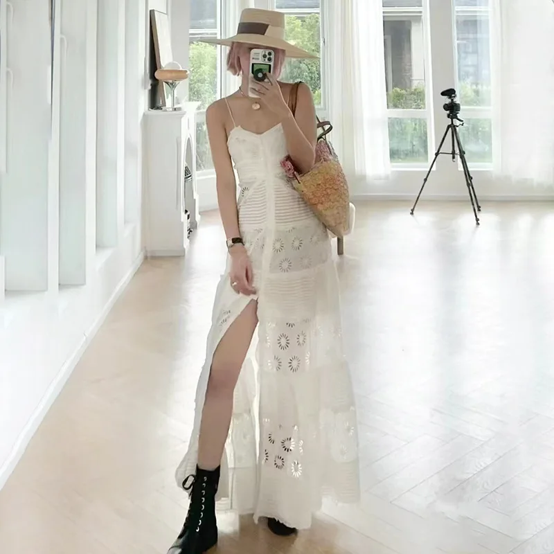 Light Luxury Socialite French Unique Super Fairy Heavy Industry Lace Temperament Self-cultivation Inner Dress