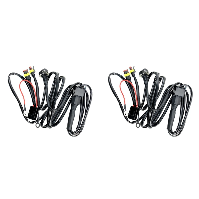 

2X Motorcycles LED Fog Light Wiring Harness Wire For BMW R1200GS /ADV F800GS