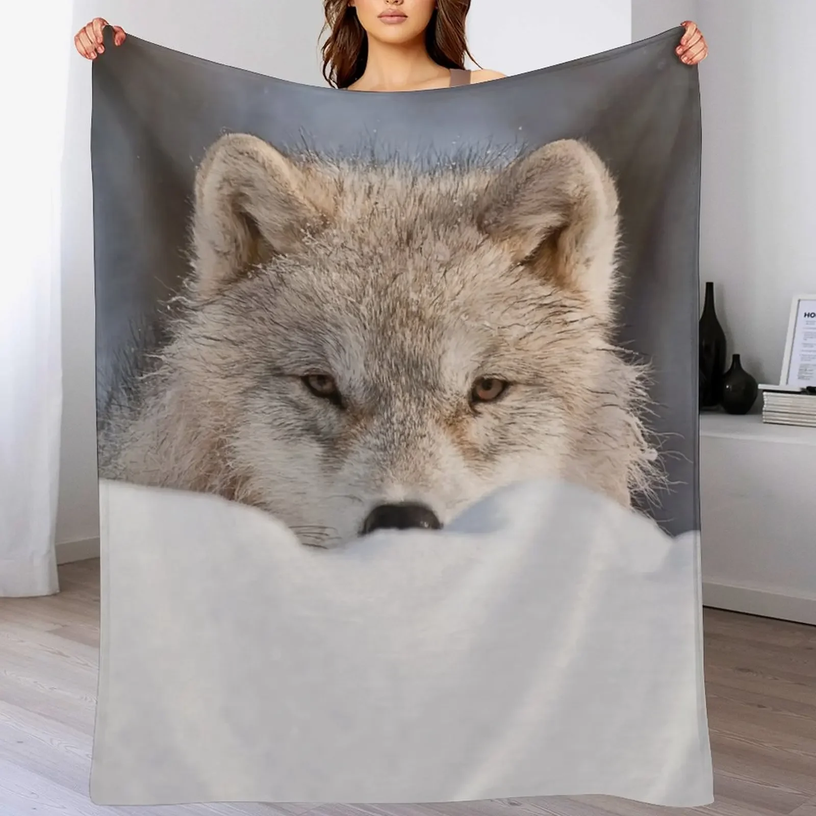 Plush одеяло Арктический волк