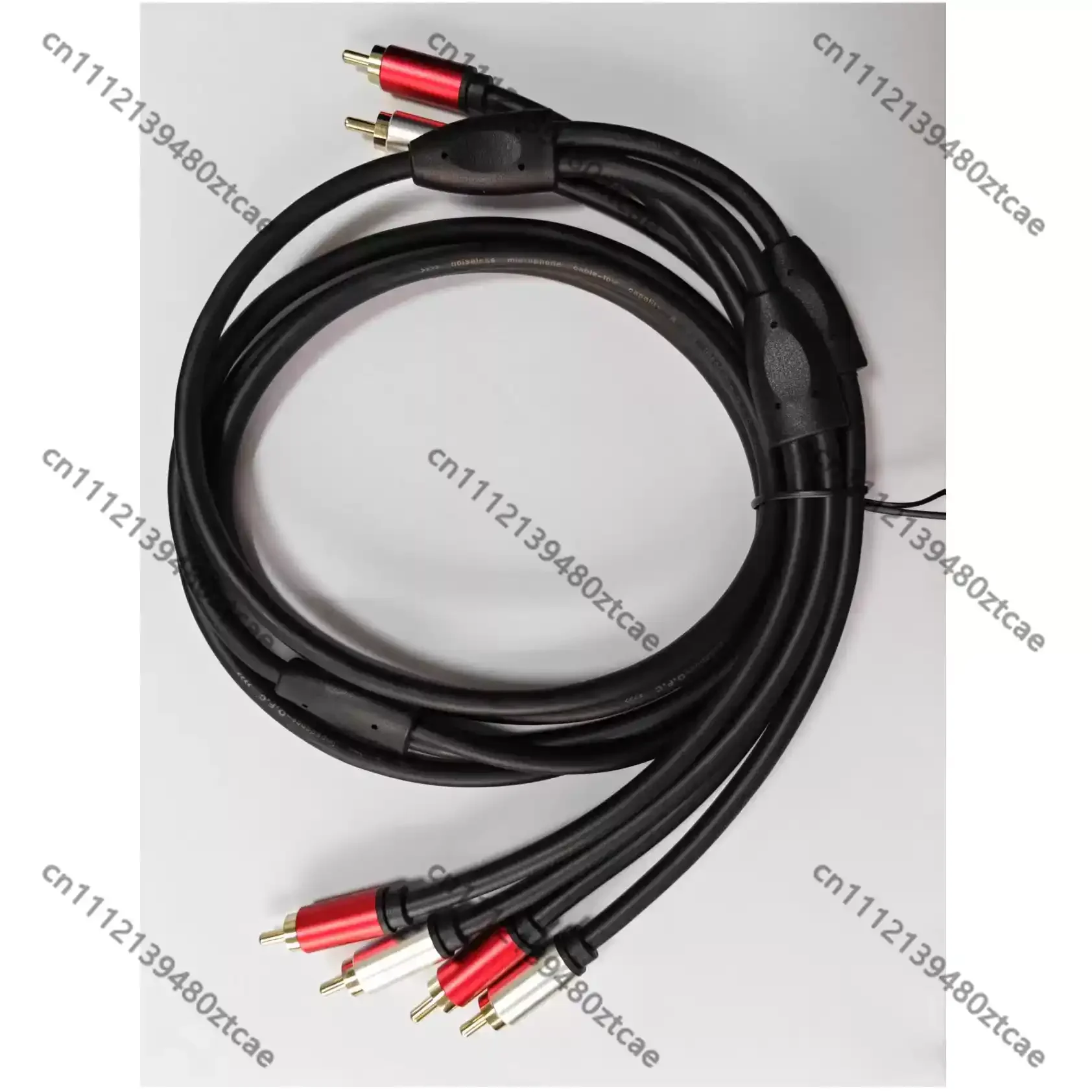 Фото Аудиокабель L-021 на заказ, 2RCA на 4RCA, с разъемами RCA, общая длина 1,5 метра №1