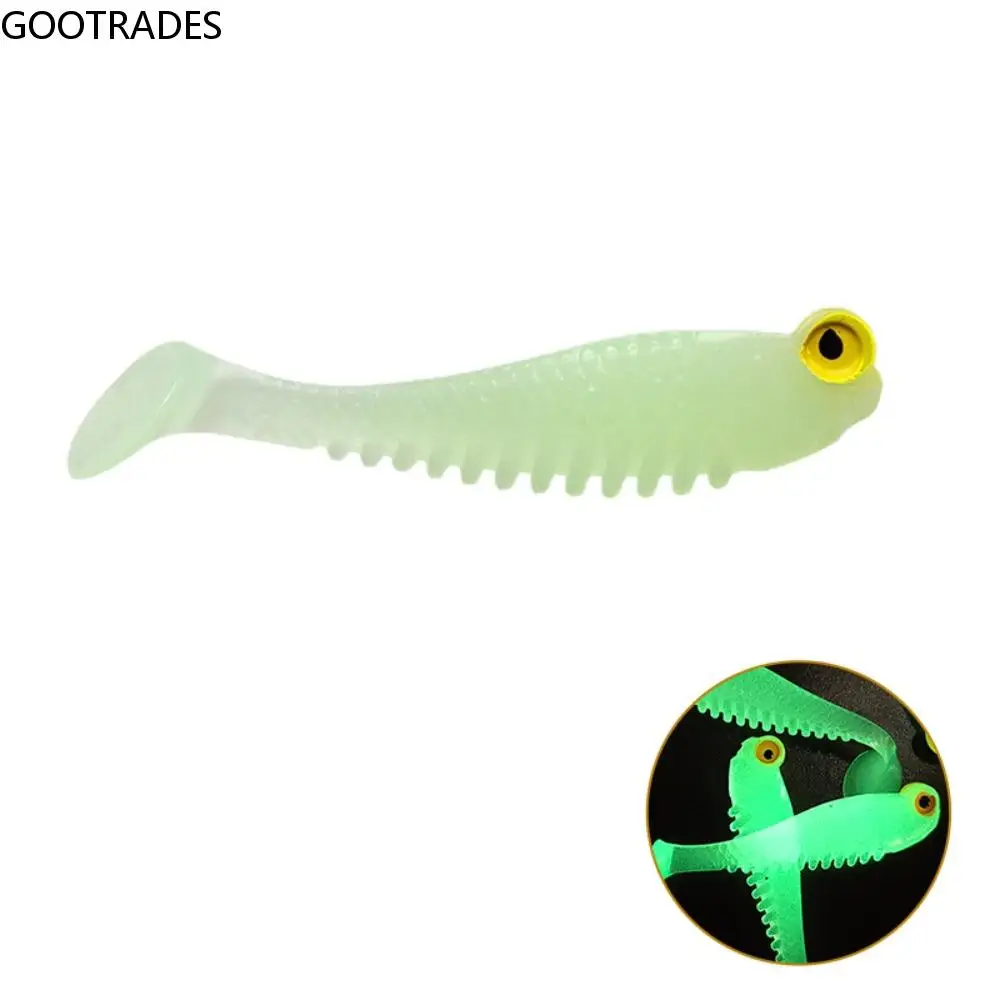 

10PCS/Lot Ice Fishing Artificial Silicone Bait Luminous Fishing Lure 5.5cm/1.2g Bass Tackle Freshwater Fishing Accessories