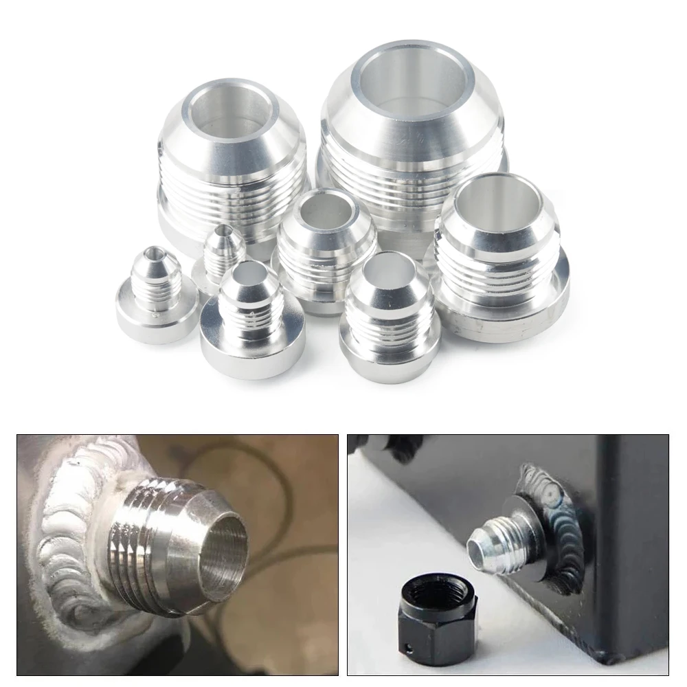 

1PCS AN6 AN8 AN10 AN12 AN16 AN20 Male Billet Stainless Steel Straight Male Weld Fitting Adapter Weld Bung Nitrous Hose Fitting