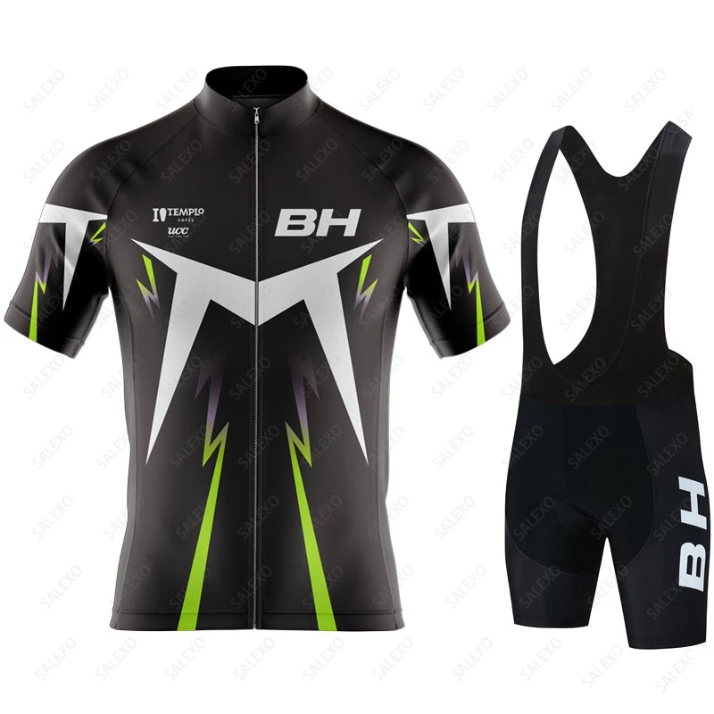 

2023 BH команда летние с коротким рукавом Велоспорт Джерси комплект Дышащая MTB Горный гоночный велосипед Джерси нагрудники шорты Мужская велосипедная одежда