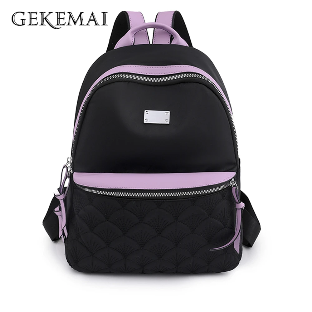 

2023 Panelled Ladies Backpacks Fashion High Quality Oxford Ladies Student Bags New High-capacity Women's Backpacks Bolso Mujer