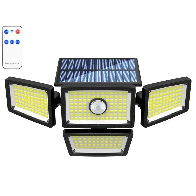 

Настенные светильники на солнечной батарее, IP65 водонепроницаемая наружная комнатная садовая лампа с регулируемой головкой и широким углом освещения, 3 режима