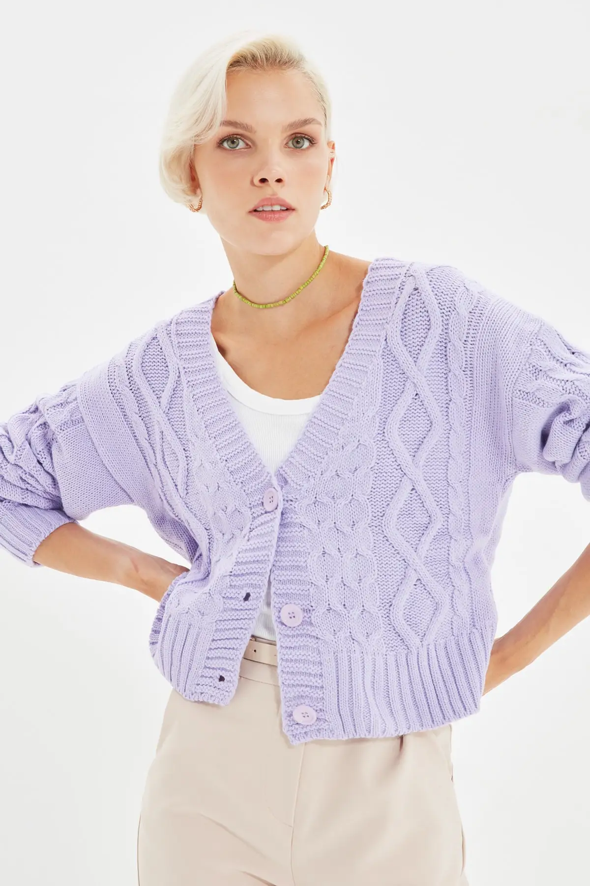 

Trendyol Balloon Sleeve Knitwear Cardigan TWOAW22HI0352