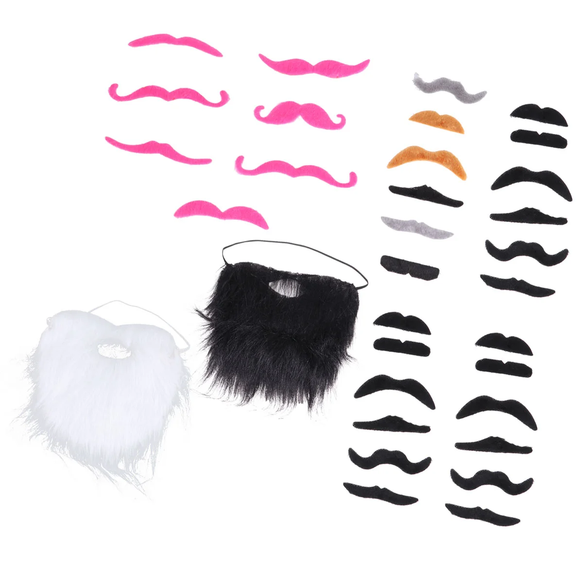 

1 Set Mustaches Adhesive Practical Costume Hair for Party Banquet