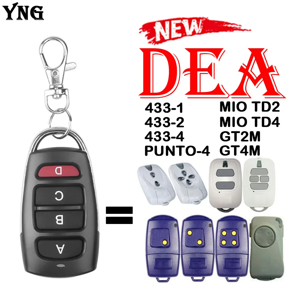 ПУЛЬТ УПРАВЛЕНИЯ DEA 433 МГц GT2M GT4M 433-1 433-2 433-4 PUNTO-4 MIO TD2 TD4 ДЛЯ ОТКРЫТИЯ ГАРАЖНЫХ ВОРОТ.