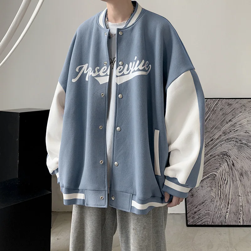 

Hip hop casual baseball coat slim fit unisex baseball uniform pilot jacket Men's 2023 Youth Trend College spring and fall wear