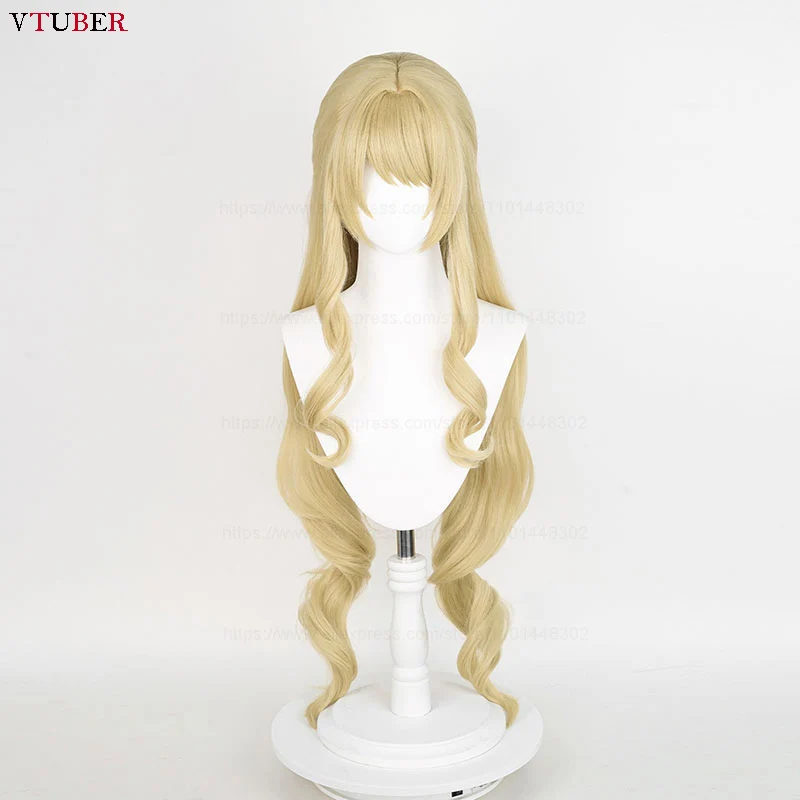 Парик для косплея Navia термостойкий синтетический светлый с золотистыми