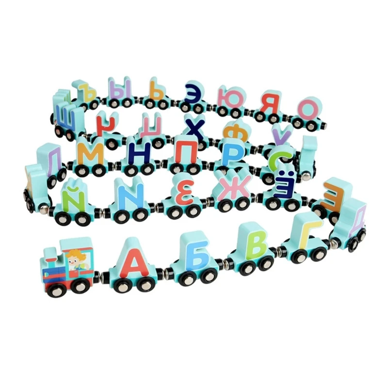 

Magnetic Train Toy Building Block Toy Kids Educational Toy for Fine Motor Skills Interesting Rainbow Magnetic Train