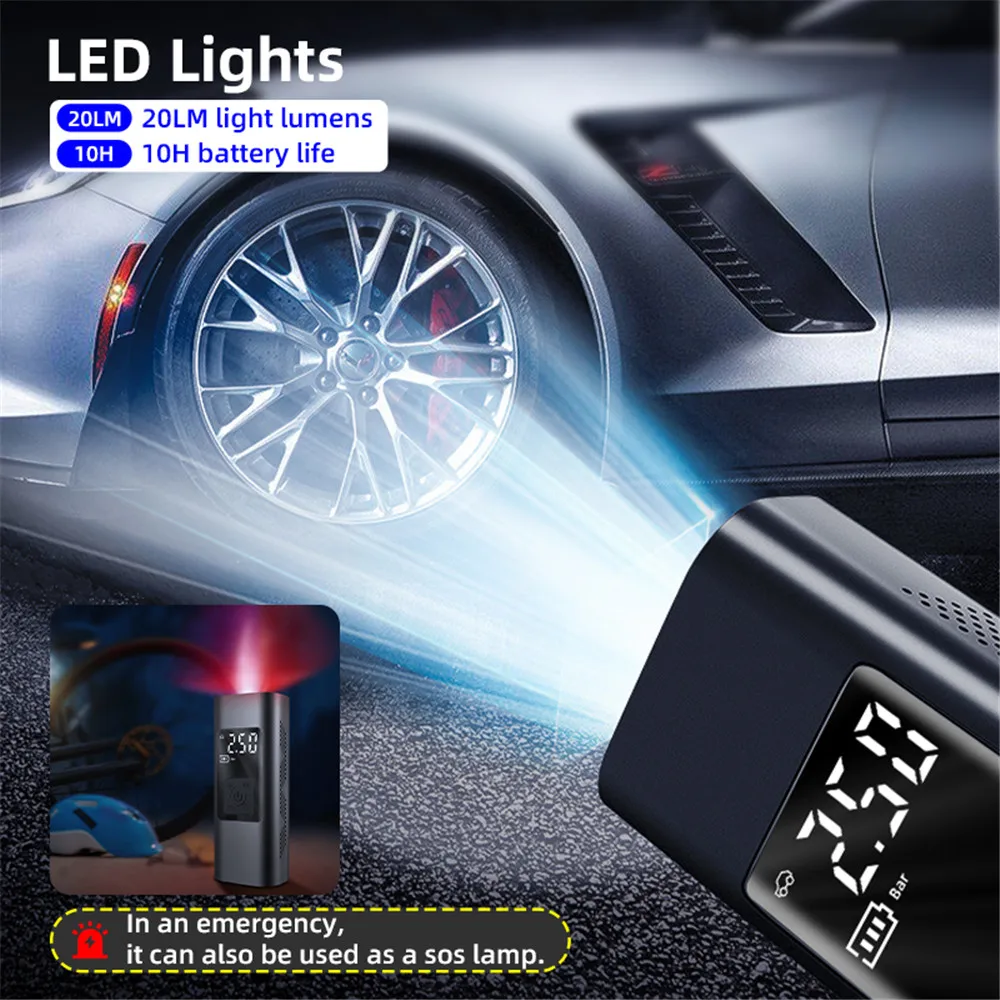 Воздушный насос для шин надувной дефлятор Автомобильный Электрический