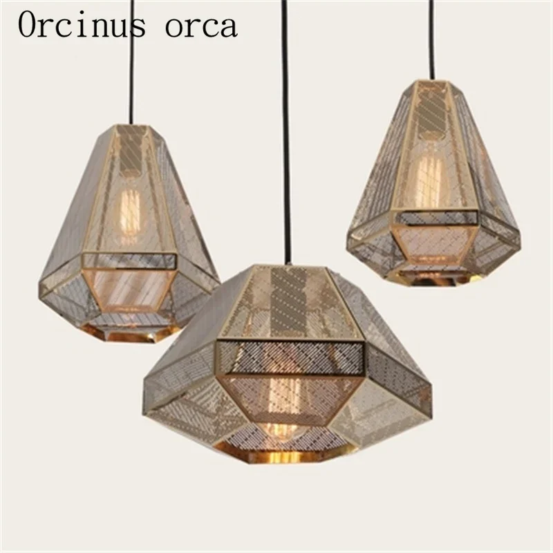 The modern stainless steel light Pyramid Louhua Diamond Light Chandelier