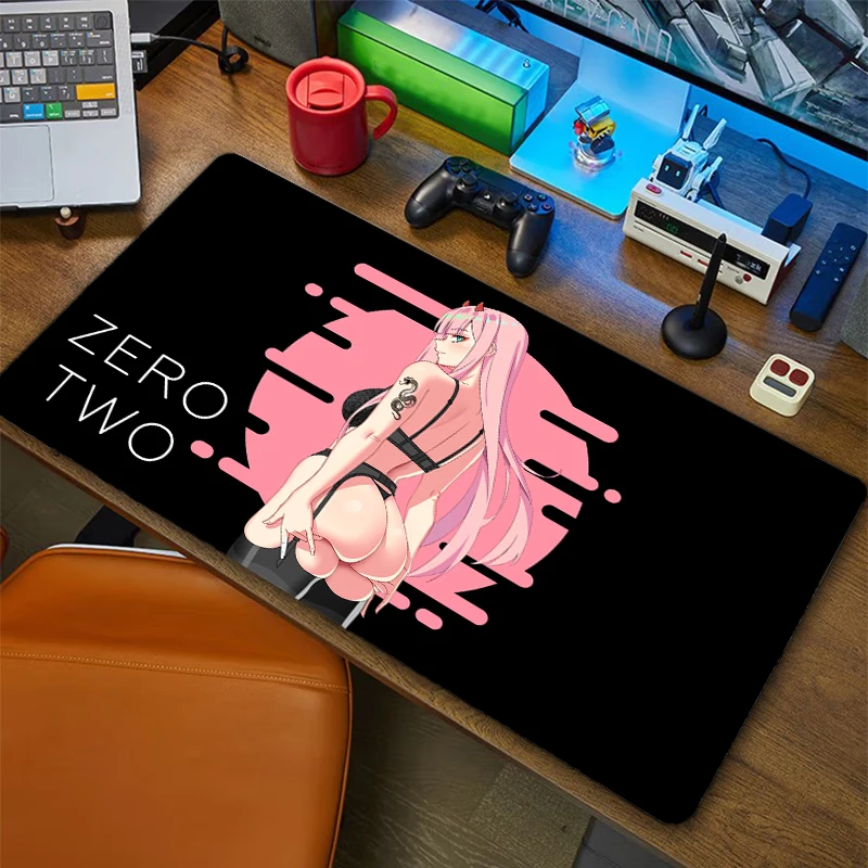 

Zero Two Darling Anime Mouse Pad Gamer Gaming New Large keyboard pad Desk Mats MousePads Laptop Anti-slip Carpet Gamer Soft