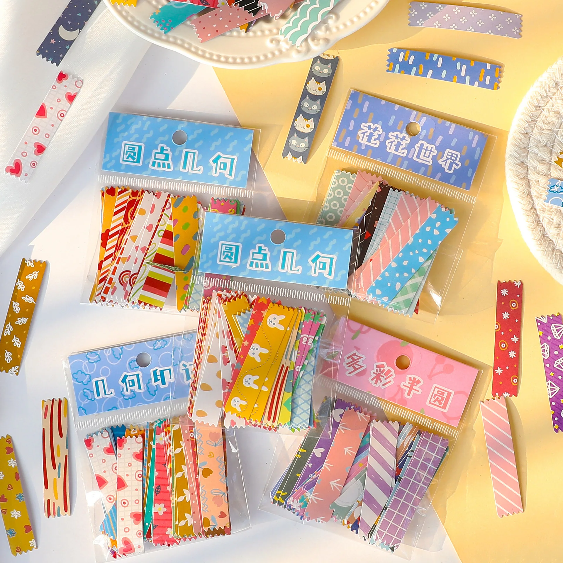 

48 geometric cute graphic stickers DIY material stickers seal stickers hand account decorative stationery stickers