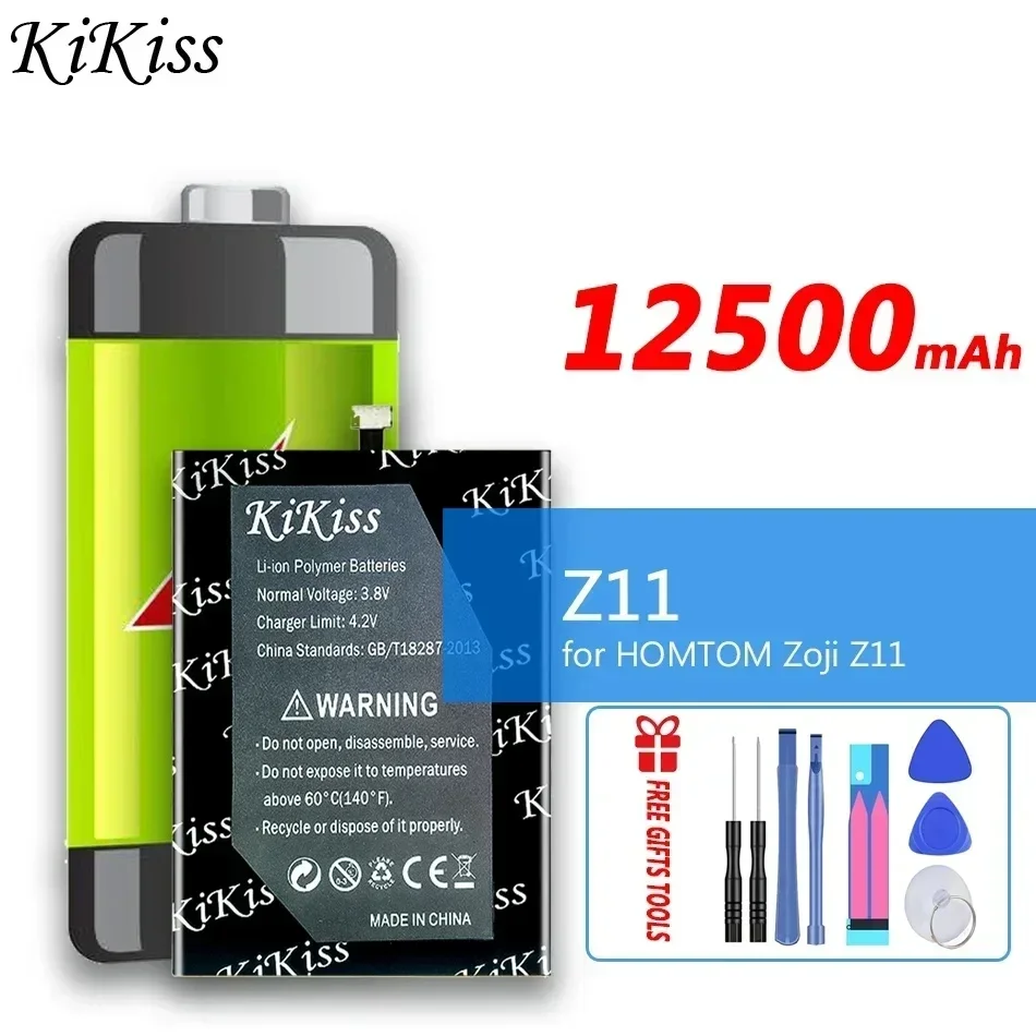 Мощный аккумулятор KiKiss емкостью 12500 мАч для HOMTOM Zoji Z11