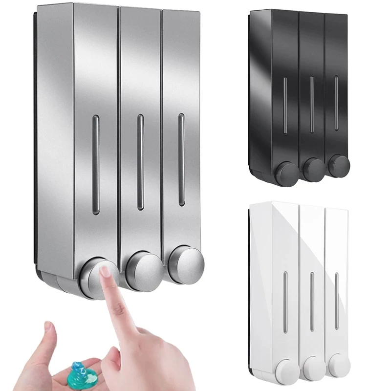 

Soap Dispenser Hotel Kitchen Bathroom Manual Wall-mounted Soap Dispenser Shower Gel Shampoo Press Type Liquid Soap 420ML
