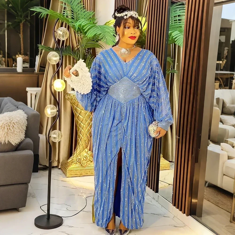 Африканские платья для женщин 2024 новая мода большие размеры длинное вечернее