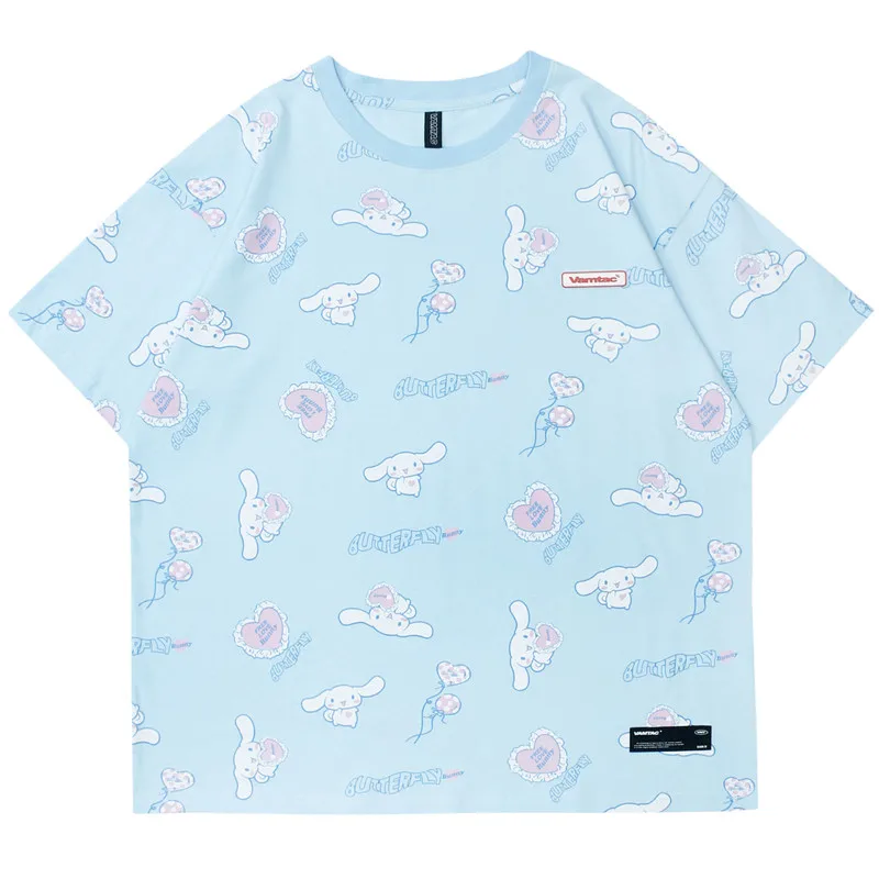 

Men Streetwear Harajuku T Shirt Bunny Heart Printed Short Sleeve T-shirts 2022 Hip Hop Oversized Summer Casual Cotton TShirts