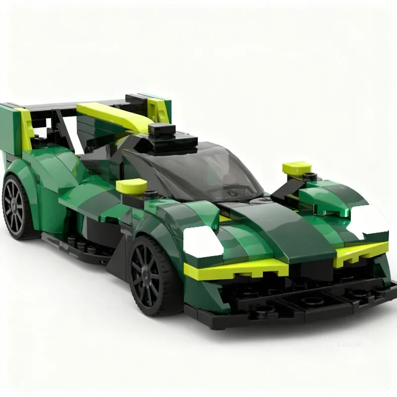 Фото 297 деталей MOC Городской чемпионский суперкар Aston Martin Valkyrie LM WEC: Технологичная модель для самостоятельной сборки, конструктор, подарок для дома и коллекции №2