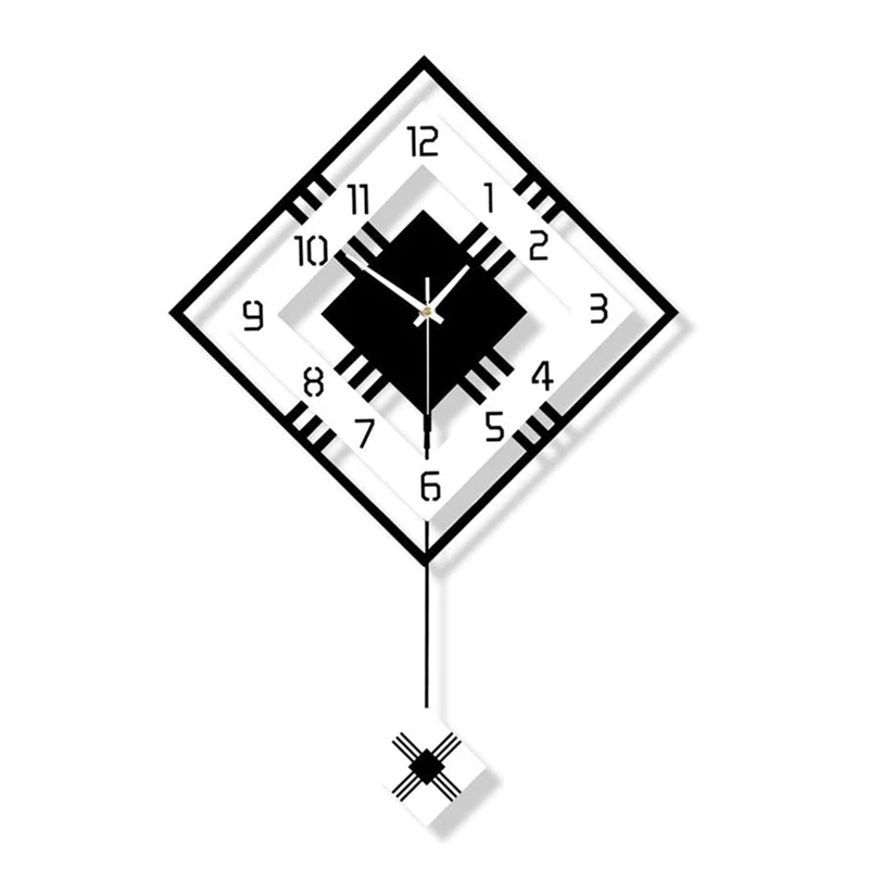 

Wall Clocks For Living Room Decor Silent Wall Clock Battery Operated Quartz Black Wall Clock Home Decoratives