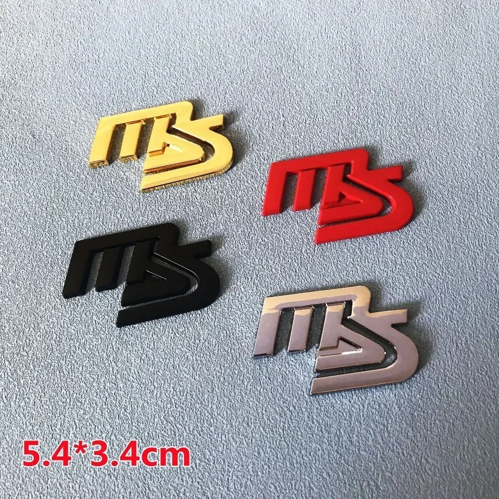 Фото Металлическая эмблема-наклейка MS для кузова автомобиля Mazda CX5, CX30, CX9, Atenza, Axela, RX7, Speed, Protege, на окно или боковую часть №2