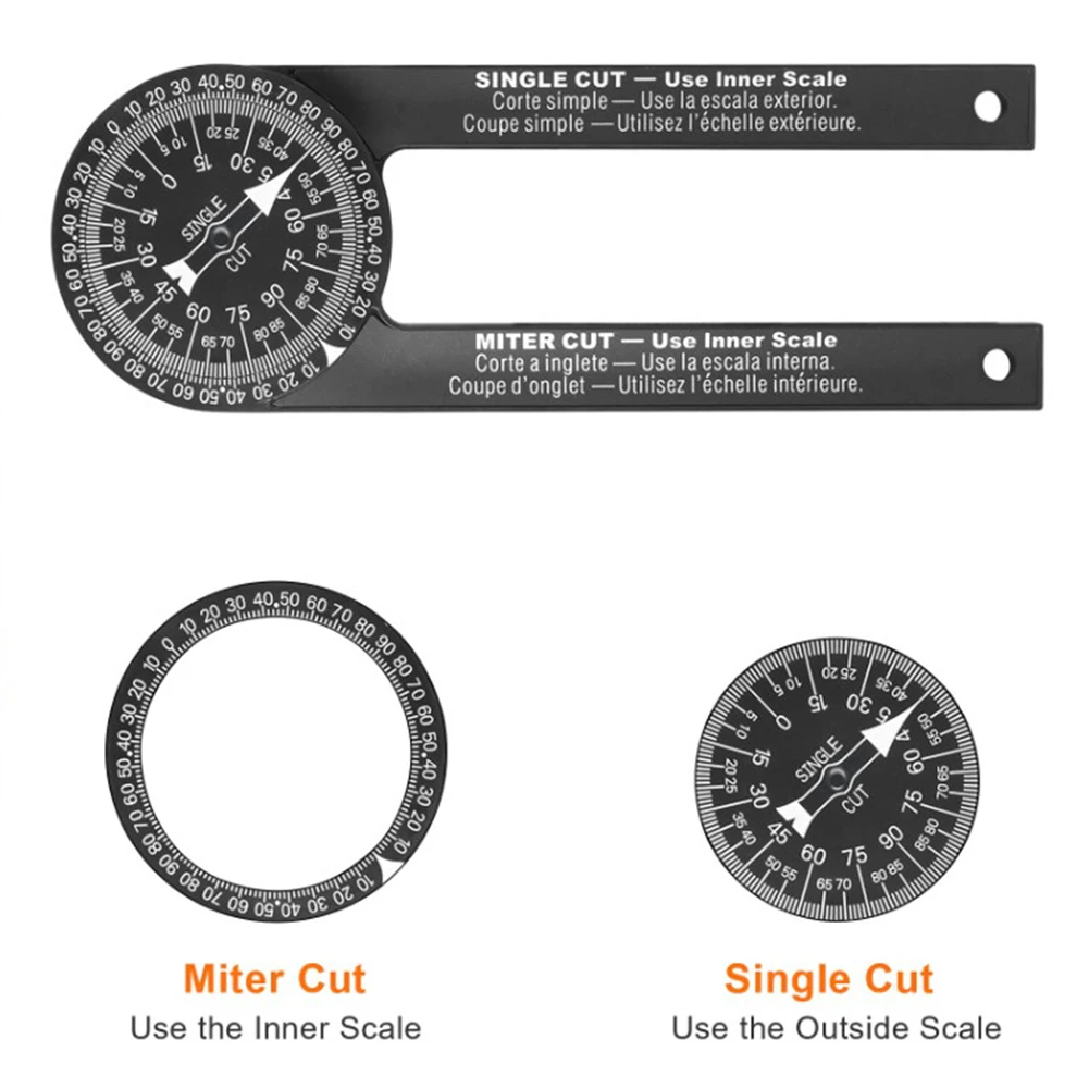 

Durable Miter Saw Protractor Leveling Miter Cut Rulers Scale Single Cut