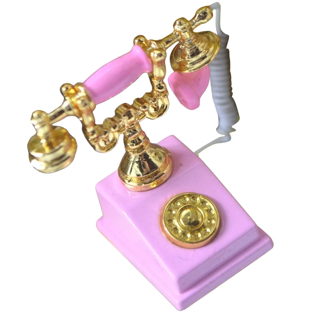 Имитация телефона Мини-рещи Миниатюрная винтажная мебель Аксессуары для дома и