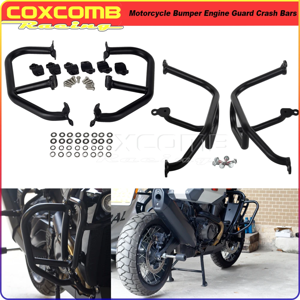 

For Harley Pan America RA1250 RA1250S 2021-later Models Black Motorcycle Highway Bumper Engine Guard Crash Bars Bar Protector