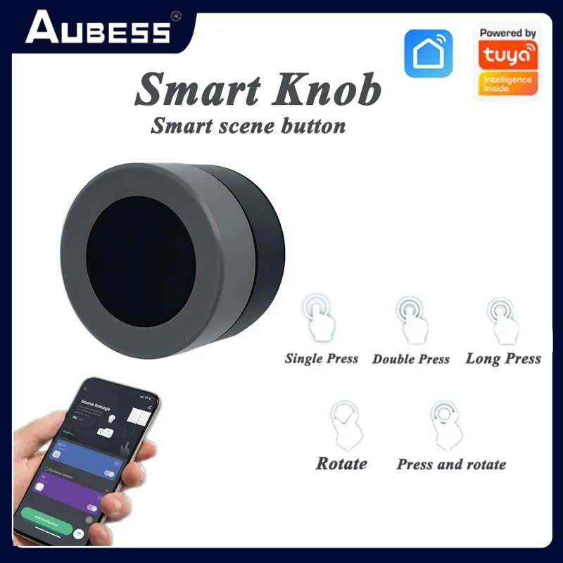 

Zigbee Smart Knob Switch Tuya Smart Home Wireless Scene Remote Switch Button Controller Work With ZigBee Gateway Smart Life APP
