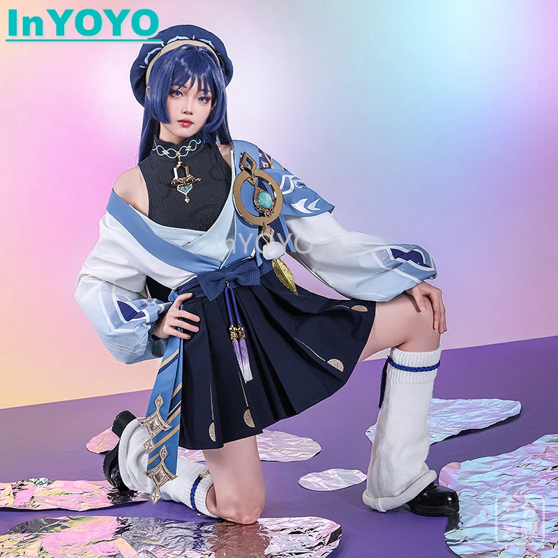 

InYOYO Wanderer Scaramouche Cosplay Costume Genshin Impact Sexual Turn JK Uniform Game Suit Role Play Halloween Party Outfit New