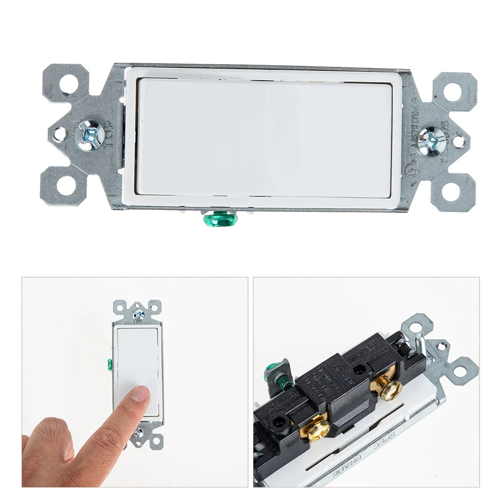 

Replacement Practical Standard Decorator Switch Interrupter For LED 4 Way Switch Rocker 4-Way Switch 15A Switch