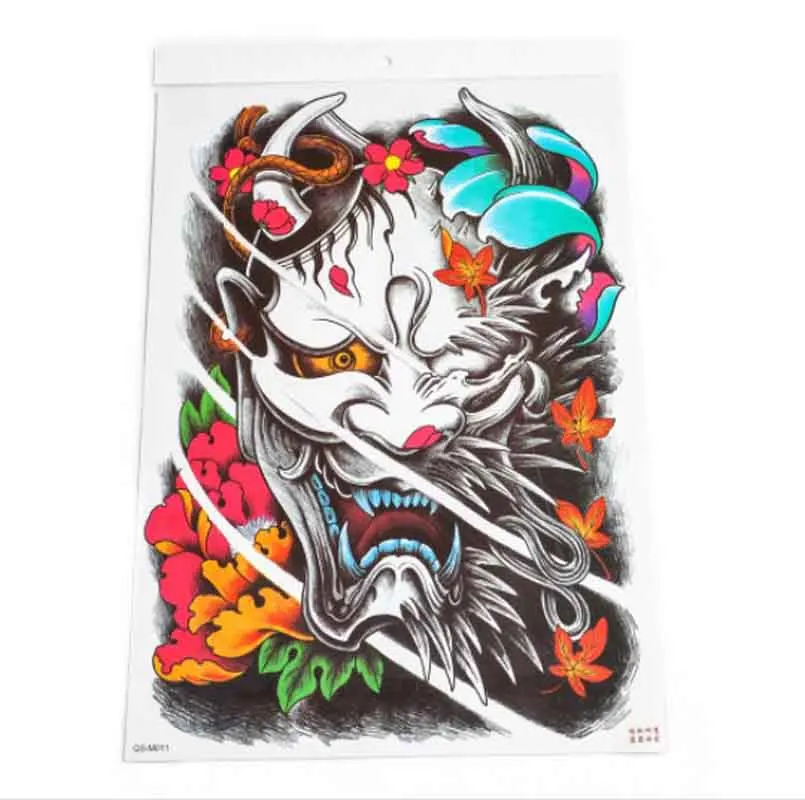 Waterproof Temporary Tattoo Sticker Full Back Chest Tattoo Large Tattoo Stickers Totem Dragon Tattoos Designs for Men Women images - 6