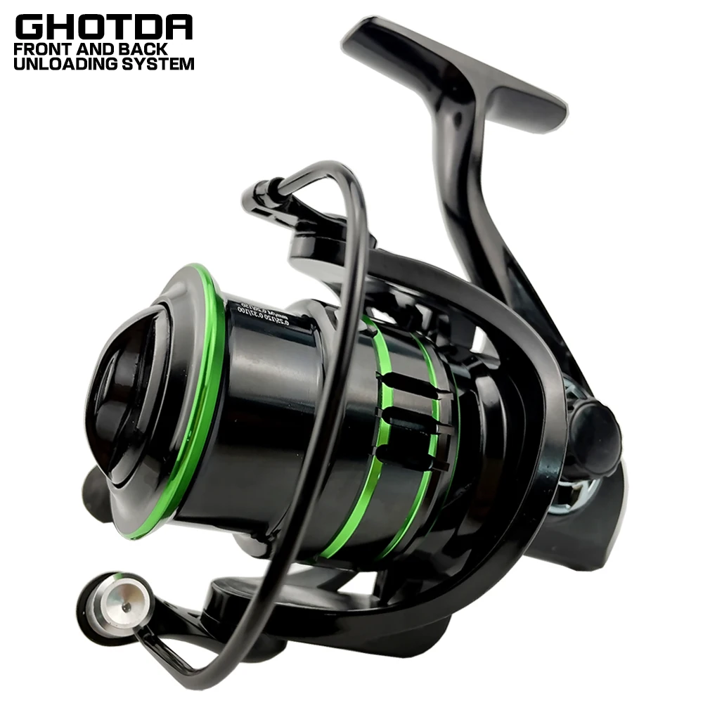 Ghotda Lure Fishing Reel High-speed Gear Ratio 5.2:1 Spinning Reel 2000 3000 4000 5000Series Max Drag 8-10kg