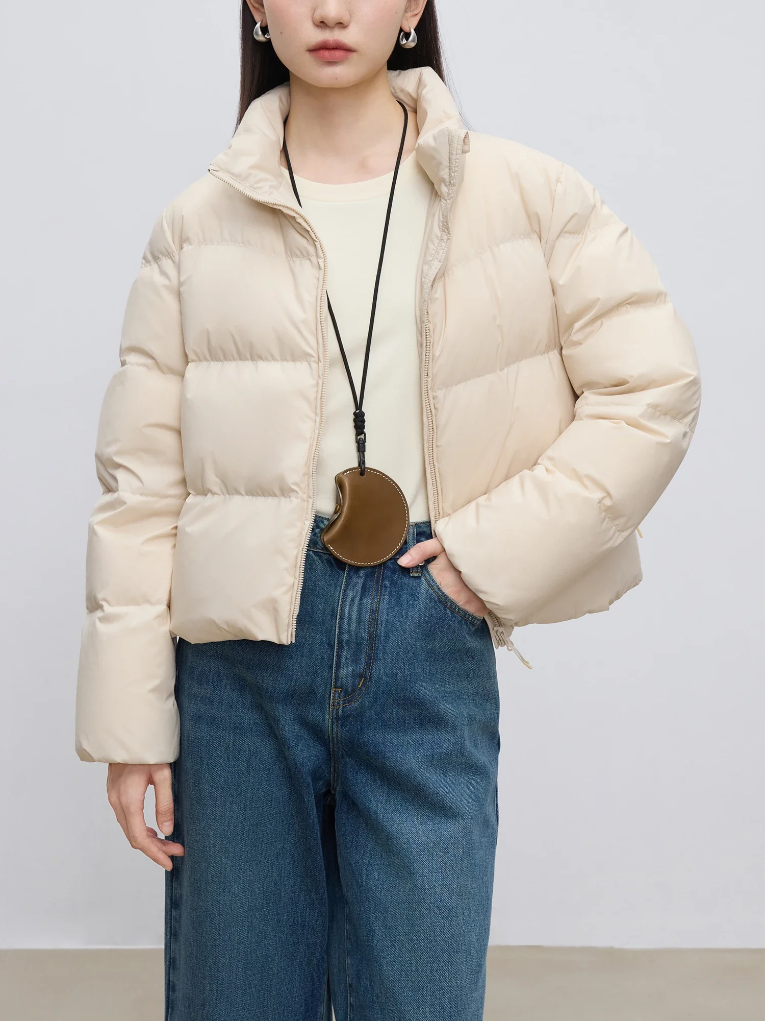 Женская куртка ZIQIAO 73.2G с воротником-стойкой