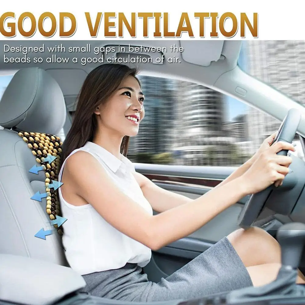 Универсальное автомобильное сиденье с деревянными бусинами подушка на спинку
