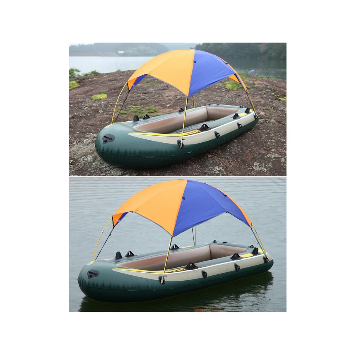 

Boat Canopy Sun Shade Rain-Proof Shelter Inflatable Canoe Ship Yacht Kayak Sunscreen Awning for Kayaking Drifting