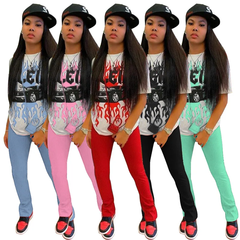 

2022 Summer Women Popular Casual Sports Suit Leisure Sports Two Piece Set