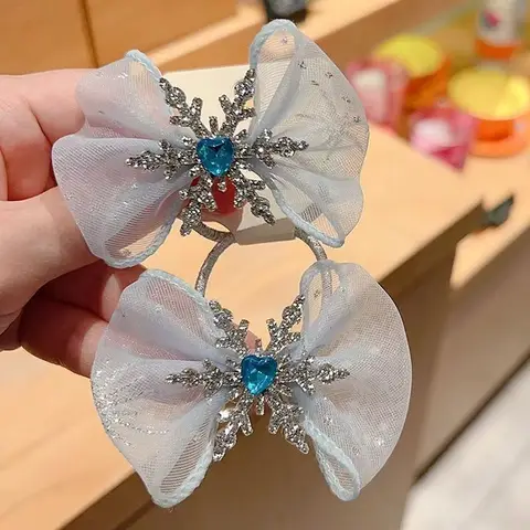 Детские заколки и резинки для волос, синие