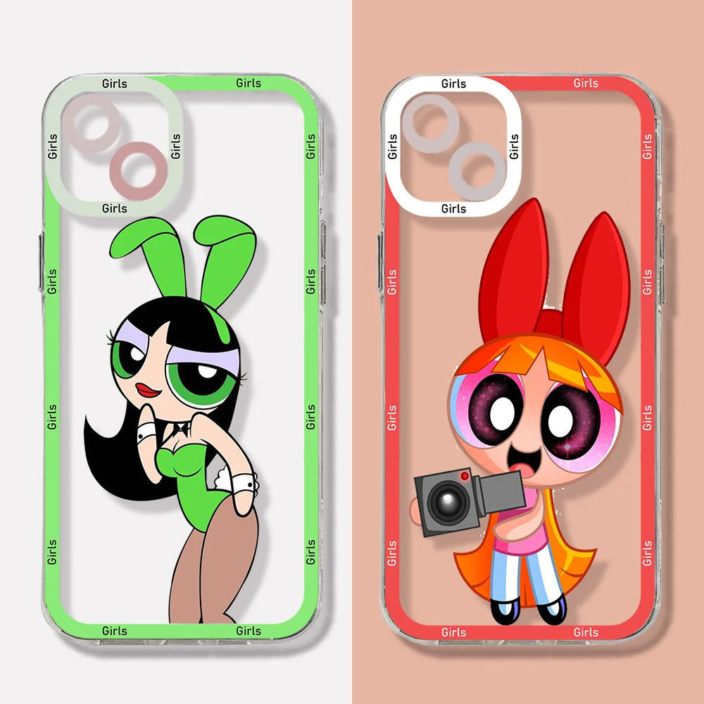 

Powerpuffs Girlss Couple Transparent Phone Case For Xiaomi Mi 13 12 11 10 lite 11i 12S Poco M3 M4 F3 MIX 3 4 Pro Ultra 5G Cover