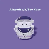 cute design silicone case for airpods 1 2 pro sticker skin bluetooth earphone cases air pods pro protective cover accessories