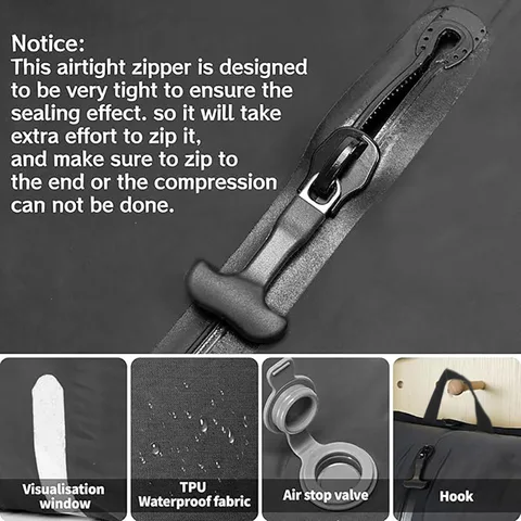 2 шт. портативный дорожный вакуумный компрессионный мешок водонепроницаемый влагостойкий уличный мешок для хранения одежды с воздушным насосом для деловой поездки